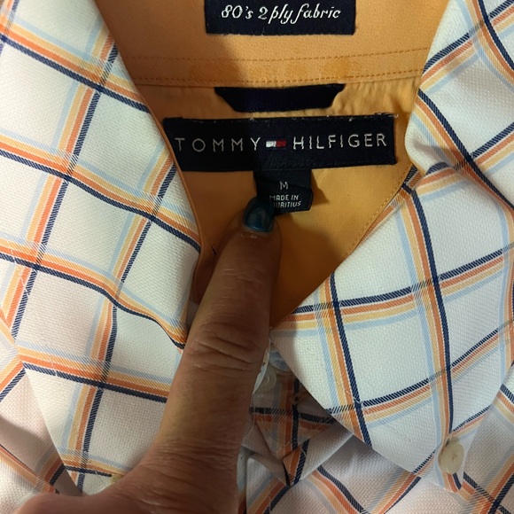 TOMMY HILFIGER NWOT Vintage 80s Button Down Short Sleeve Cotton Shirt Size M - Picture 4 of 6